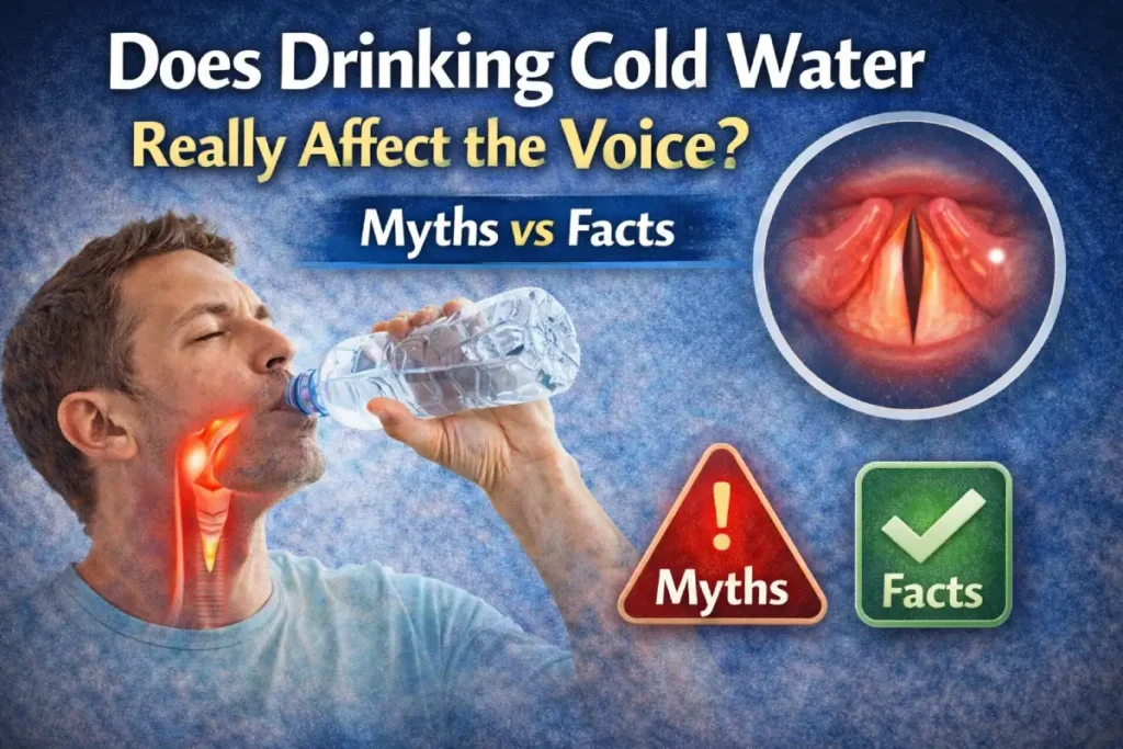 Does drining cold water really affect the voice